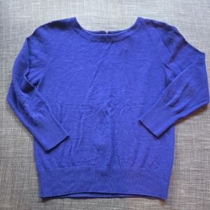 Diane Von Furstenberg Cobalt Blue Wool Cashmere Sweater